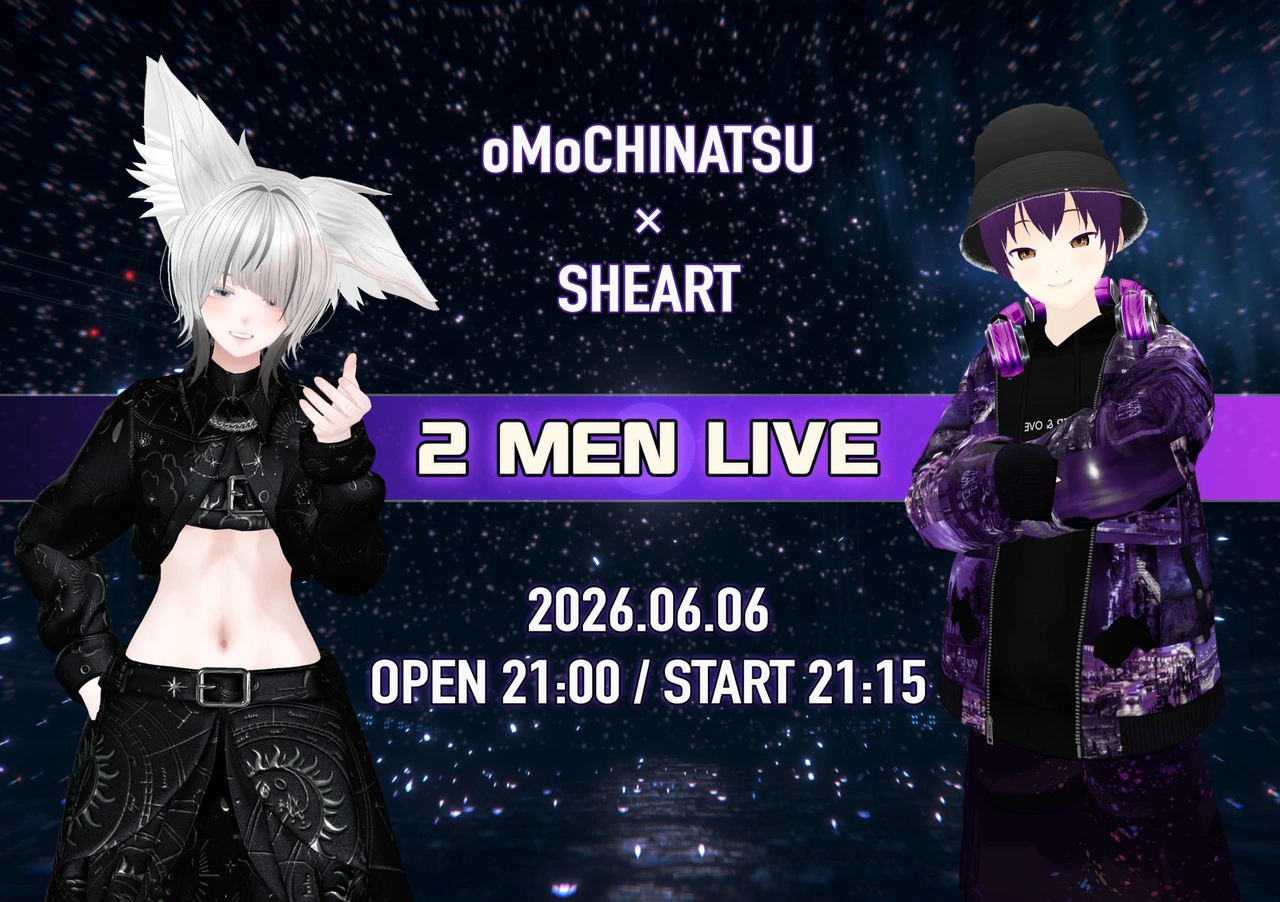 oMoCHINATSU × SHEART 〜2 MEN LIVE〜 flyer