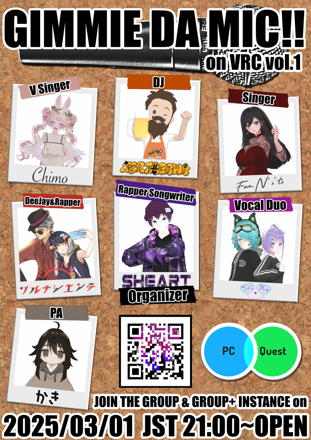GIMMIE DA MIC!! on VRC vol.1 flyer
