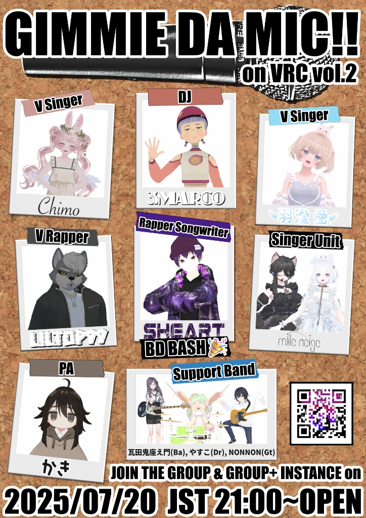 GIMMIE DA MIC!! on VRC vol.2 flyer